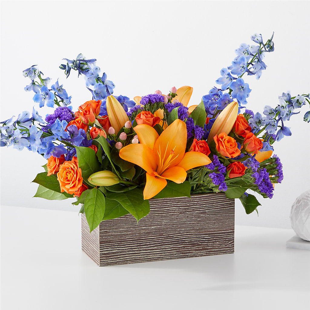 Radiant Citrus Box Bouquet – Fleuriste Ampleman Florist Enr, Chateauguay PQ