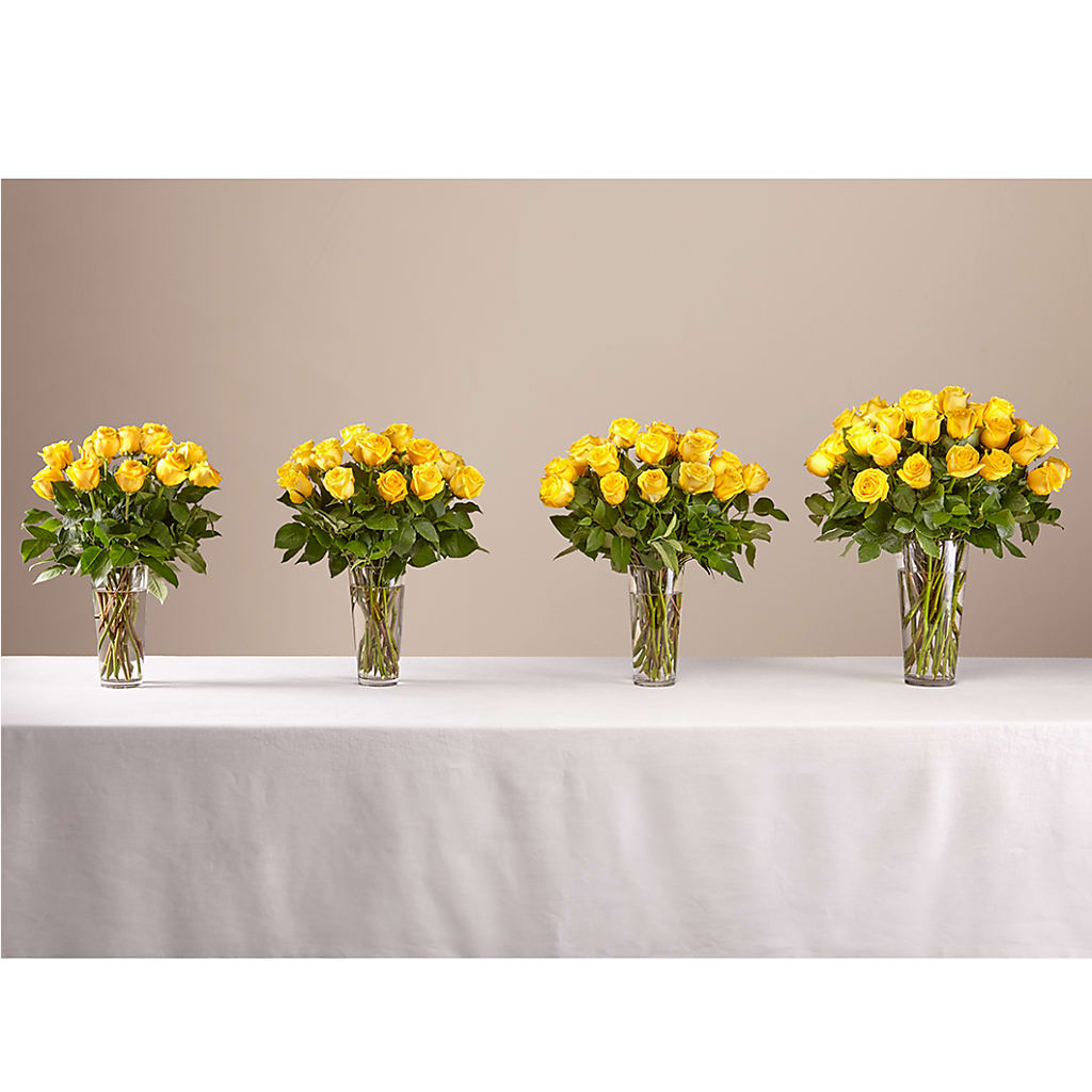 Long Stem Yellow Rose Bouquet – Fleuriste Ampleman Florist Enr, Chateauguay PQ