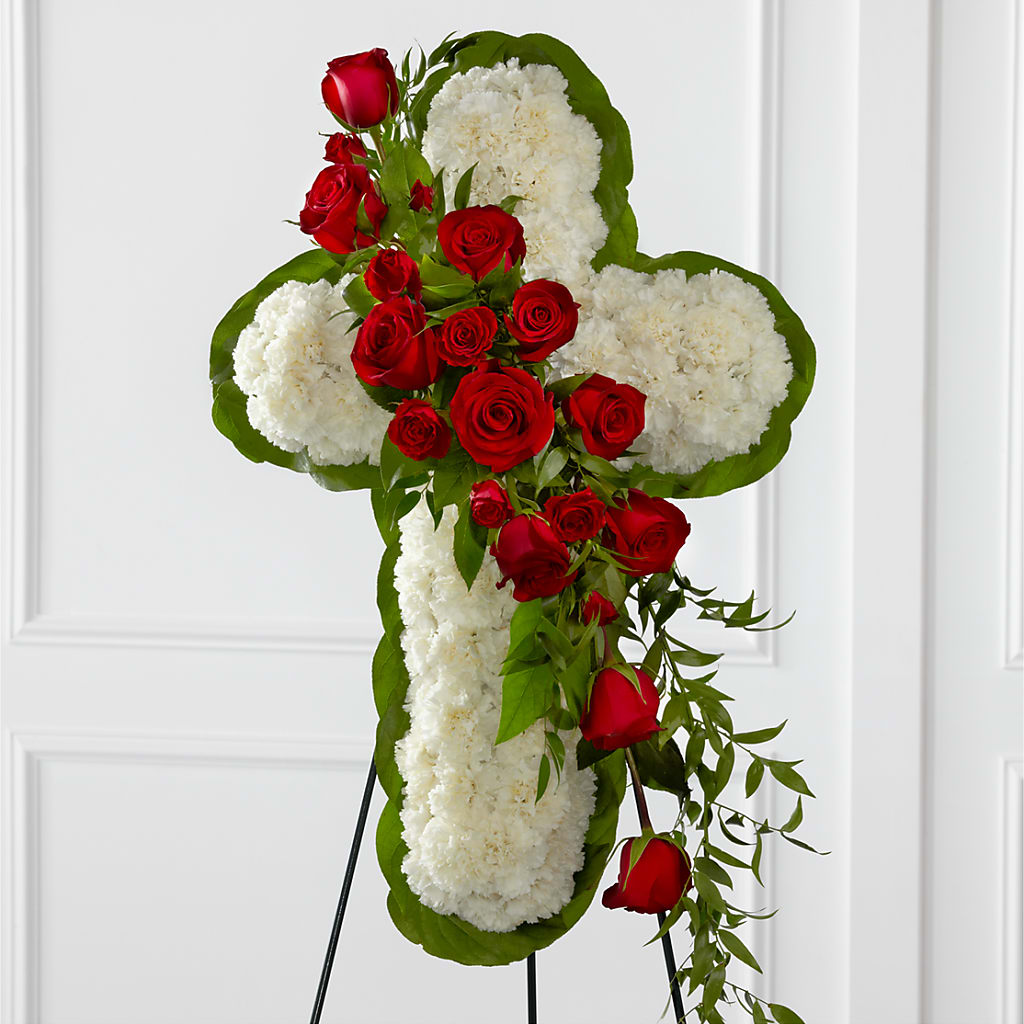 Floral Cross Easel – Fleuriste Ampleman Florist Enr, Chateauguay PQ
