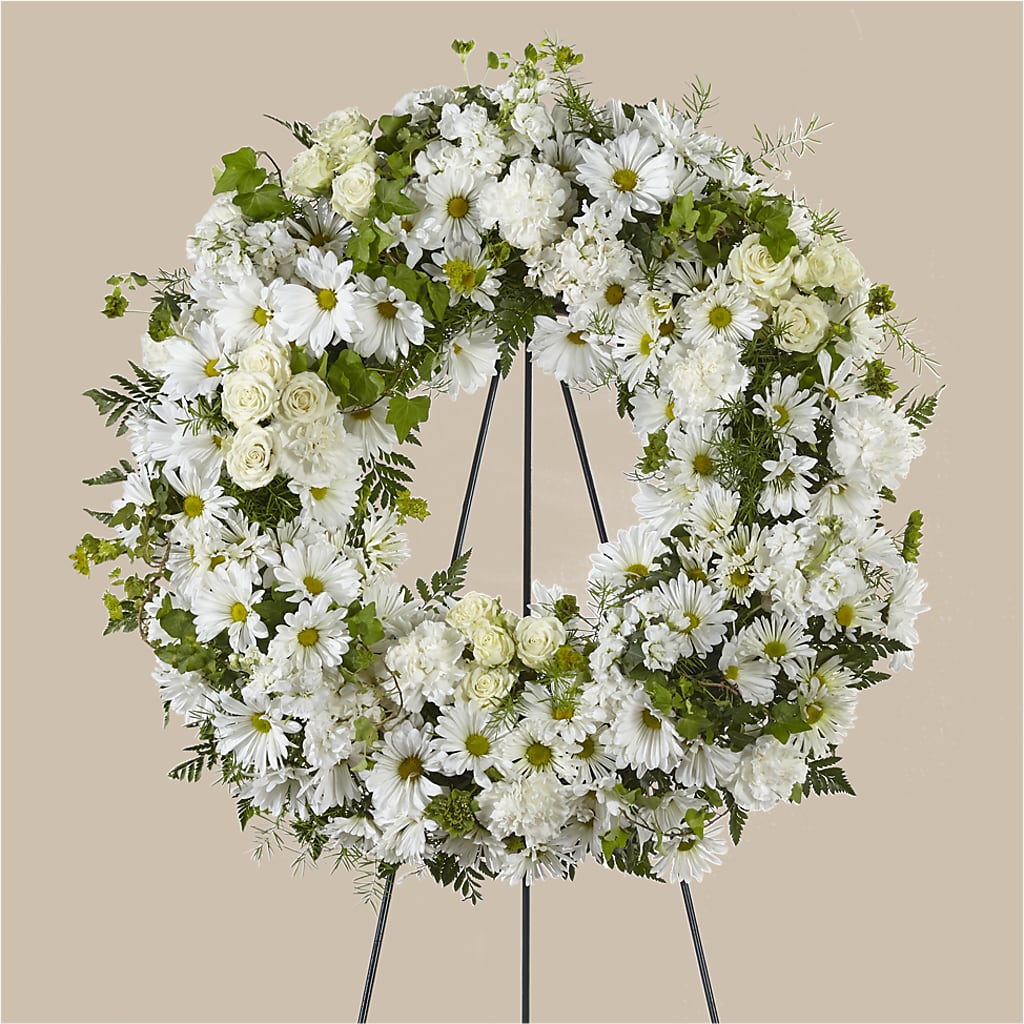 Faithful Wishes Wreath – Fleuriste Ampleman Florist Enr, Chateauguay PQ