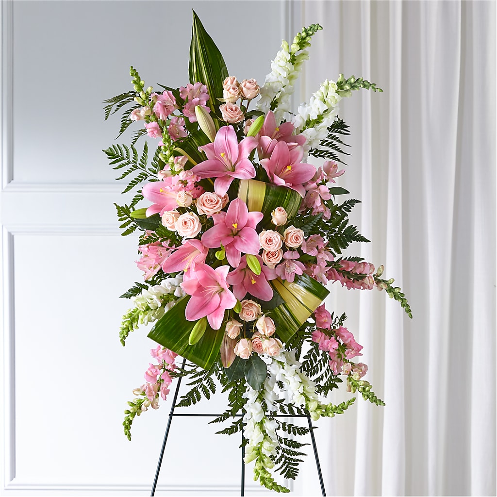 Elegant Embrace Standing Spray – Fleuriste Ampleman Florist Enr, Chateauguay PQ