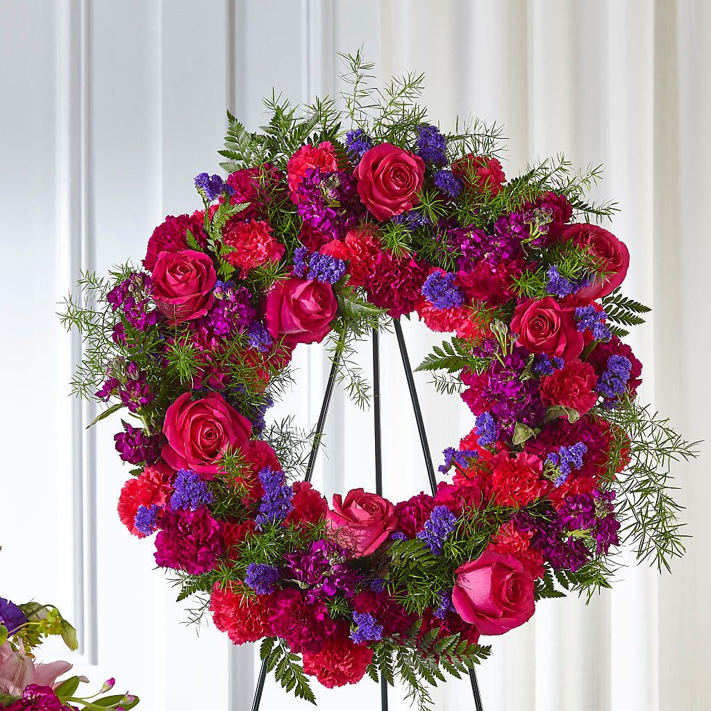 Calming Colors Wreath – Fleuriste Ampleman Florist Enr, Chateauguay PQ