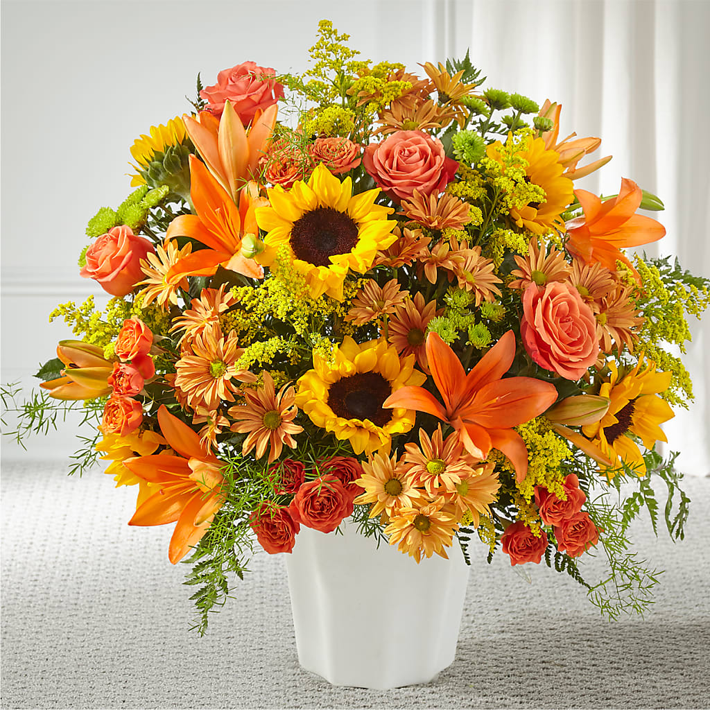 Harvest Thoughts Floor Basket – Fleuriste Ampleman Florist Enr, Chateauguay PQ