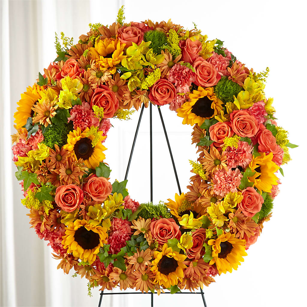 Autumnal Memories Wreath (Standard) – Fleuriste Ampleman Florist Enr, Chateauguay PQ