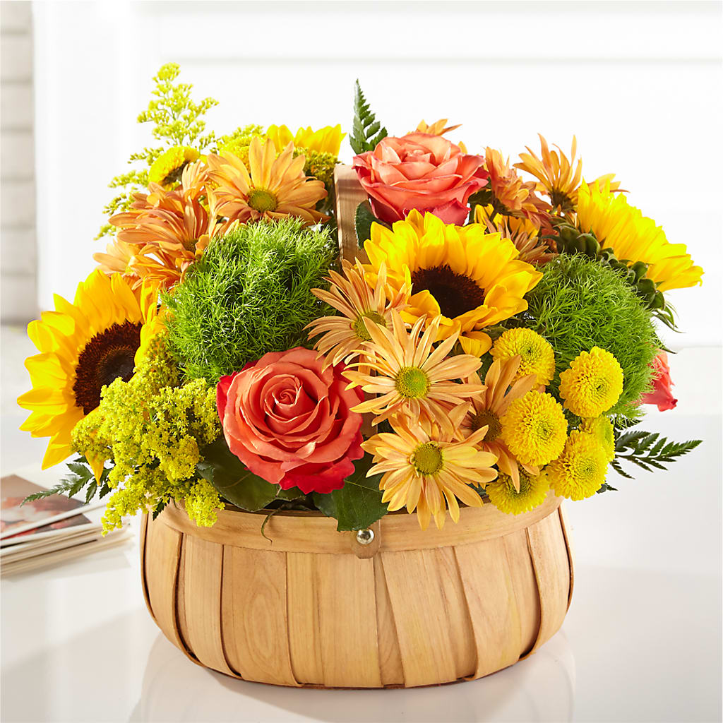 Harvest Sunflower Basket – Fleuriste Ampleman Florist Enr, Chateauguay PQ