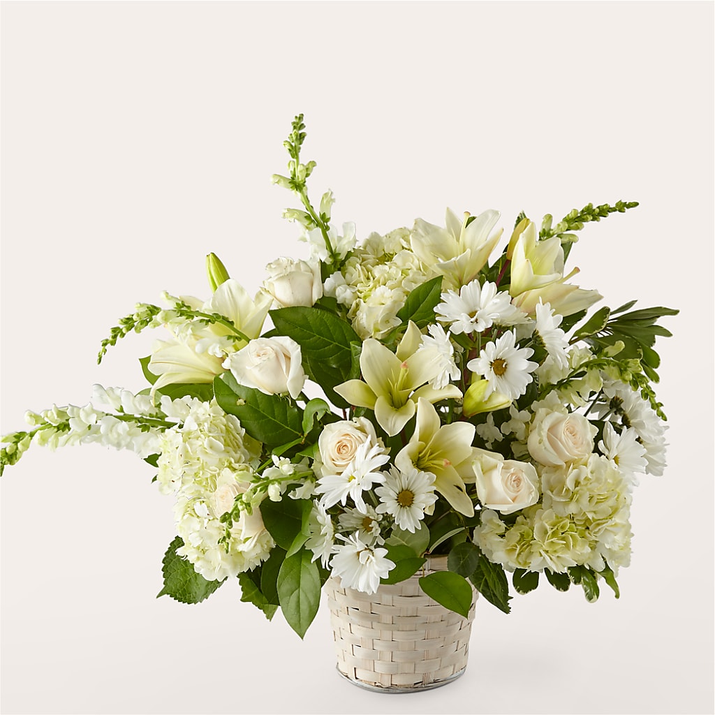 Ivory Elegance Floral Basket – Fleuriste Ampleman Florist Enr, Chateauguay PQ