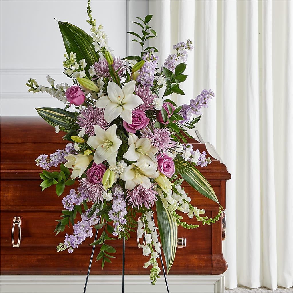 Grateful Hearts Standing Spray – Fleuriste Ampleman Florist Enr, Chateauguay PQ