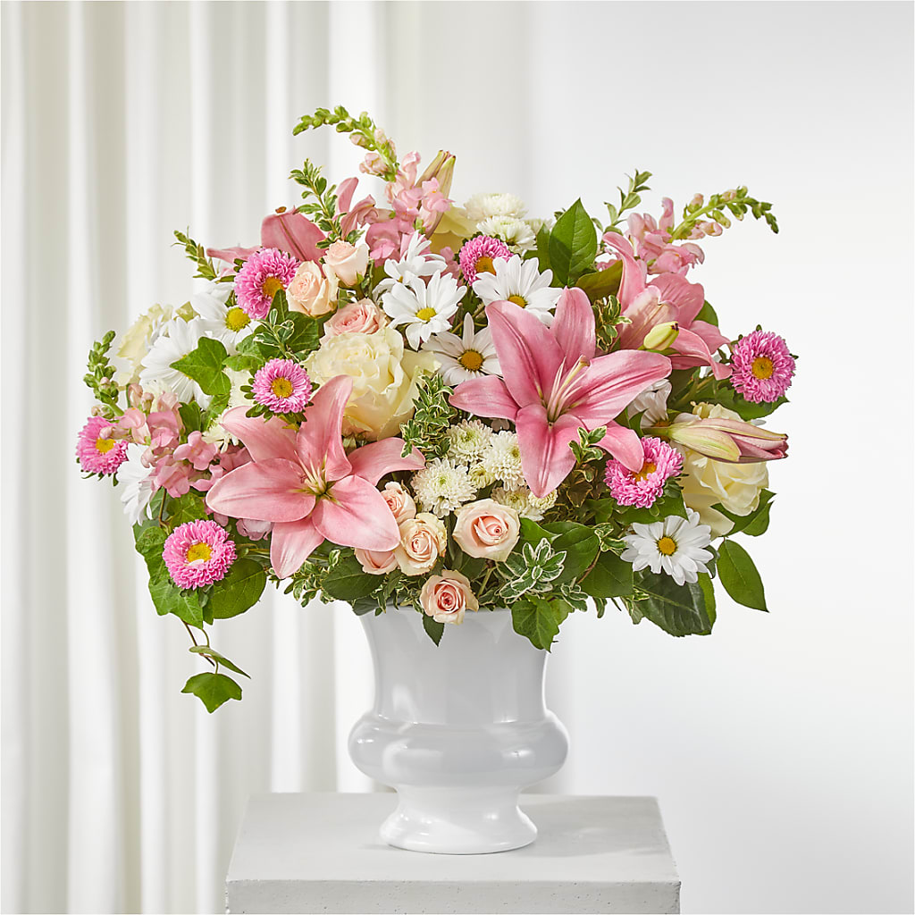 Empathetic Blooms Urn Arrangement – Fleuriste Ampleman Florist Enr, Chateauguay PQ