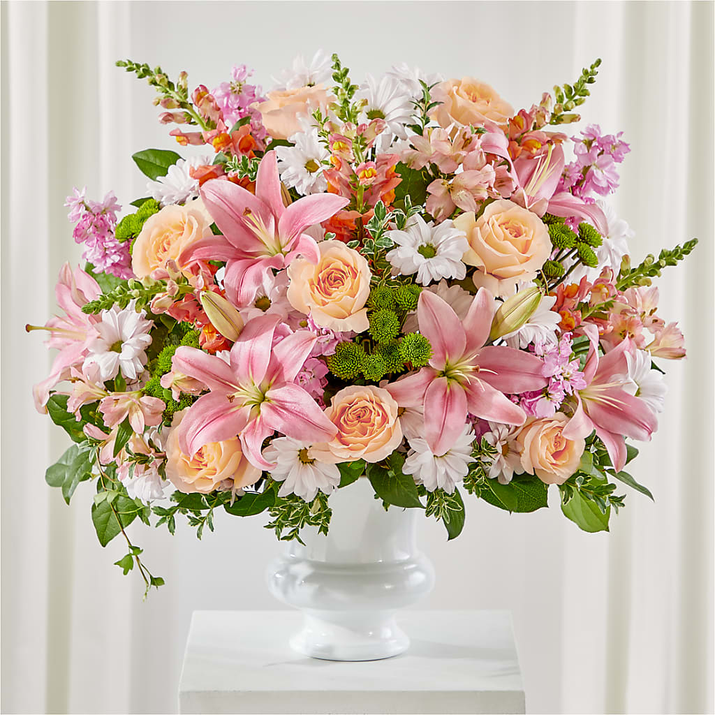 Heartfelt Gesture Urn Arrangement – Fleuriste Ampleman Florist Enr, Chateauguay PQ