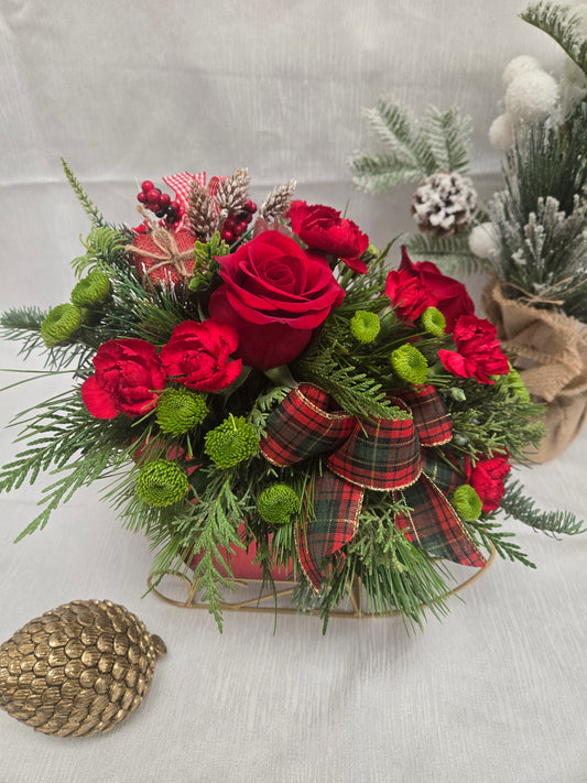 Plaid and Pine Bouquet