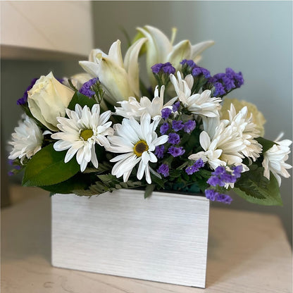 Beyond Blue Box Bouquet –  Fleuriste Ampleman Florist Enr, Chateauguay PQ