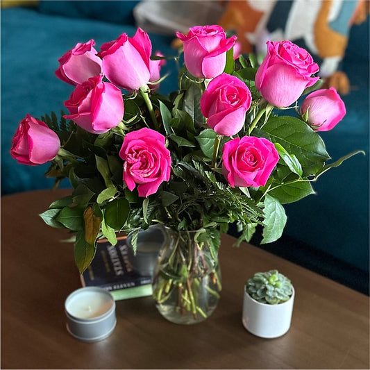 Long Stem Pink Rose Bouquet –  Fleuriste Ampleman Florist Enr, Chateauguay PQ
