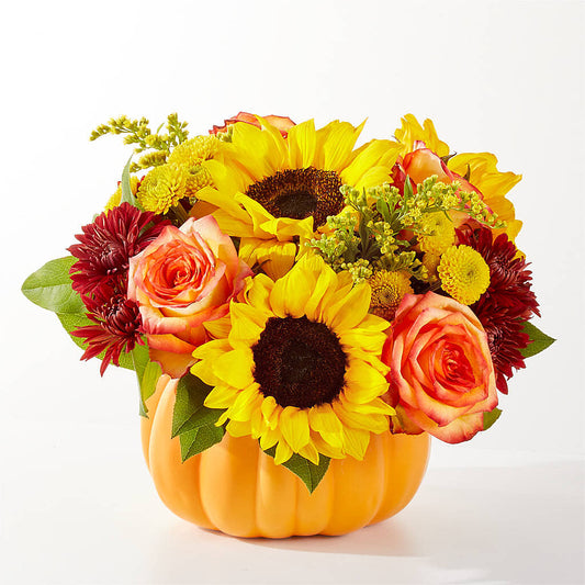 Golden Gourd Pumpkin Bouquet –  Fleuriste Ampleman Florist Enr, Chateauguay PQ