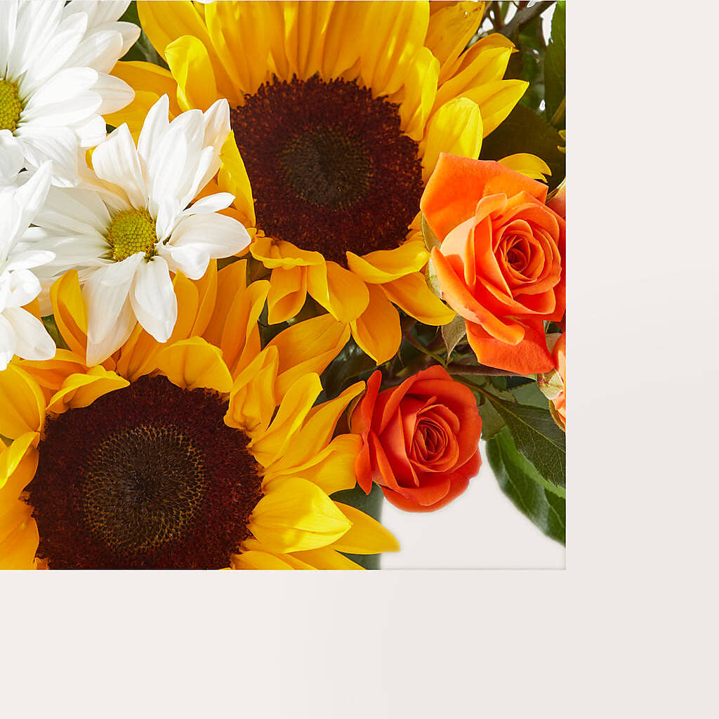 Sun-drenched Blooms Box Bouquet –  Fleuriste Ampleman Florist Enr, Chateauguay PQ
