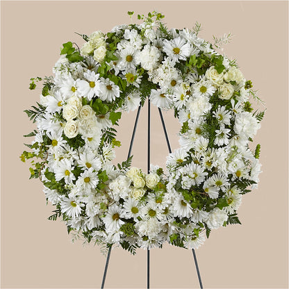 Faithful Wishes Wreath –  Fleuriste Ampleman Florist Enr, Chateauguay PQ