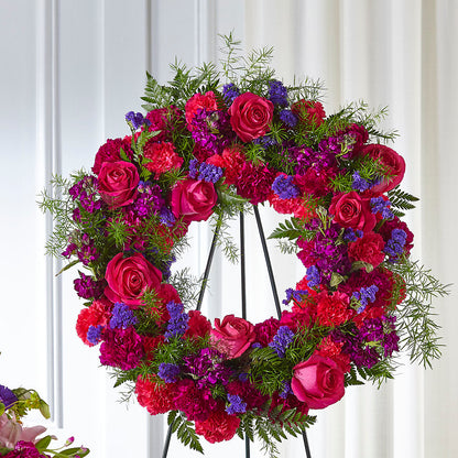 Calming Colors Wreath –  Fleuriste Ampleman Florist Enr, Chateauguay PQ