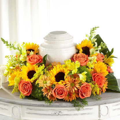 Faithful Sunflower Cremation Adornment –  Fleuriste Ampleman Florist Enr, Chateauguay PQ